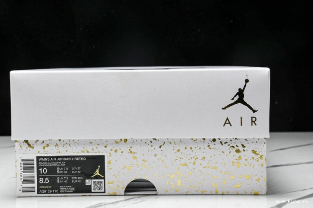 4 Gold Retro Jordan Metallic AQ9129-170 0707